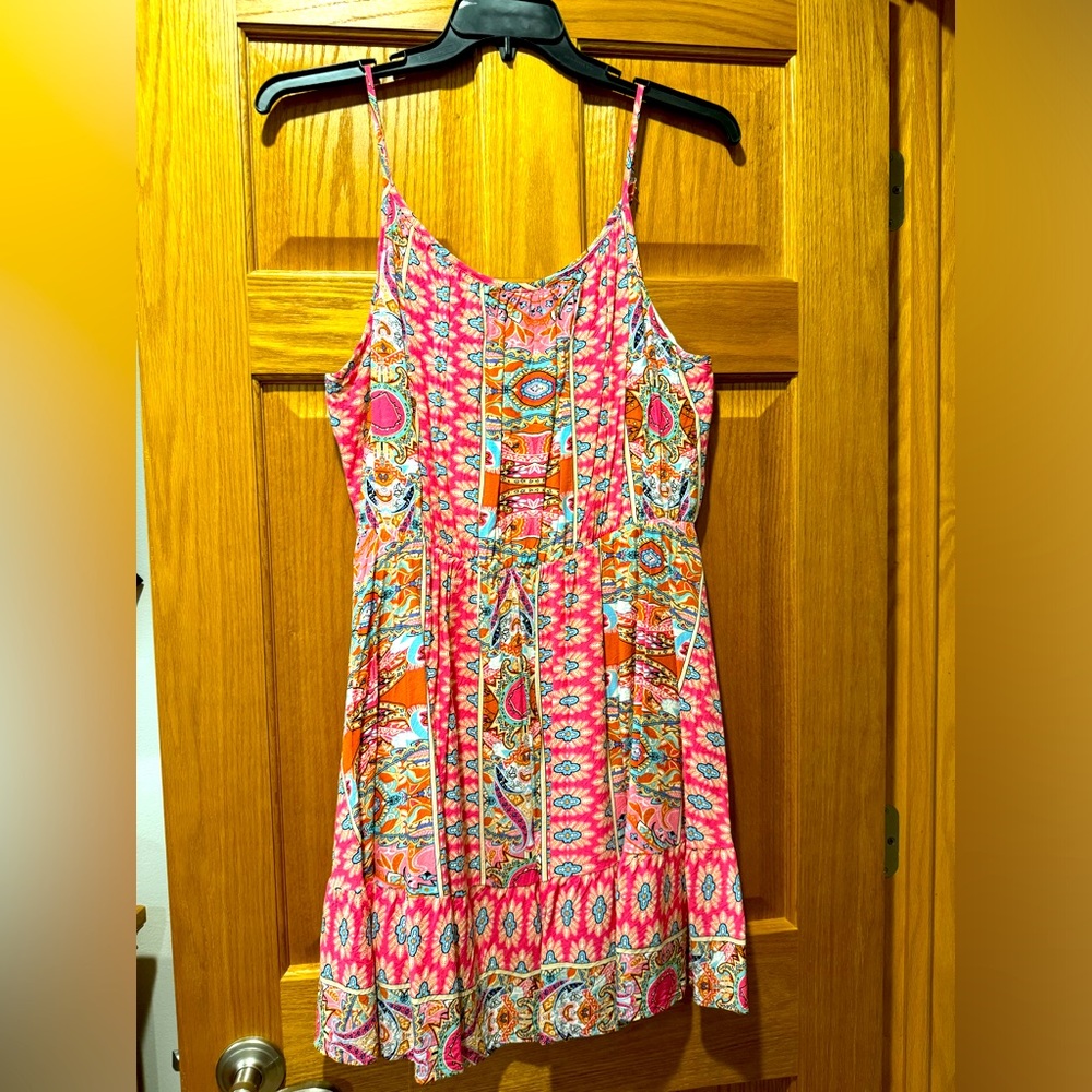 Pink boho dress